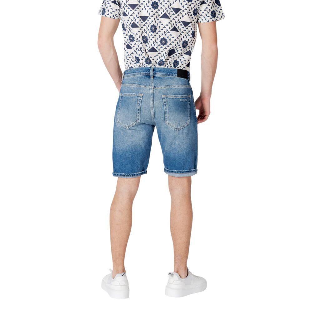 Antony Morato Blue Cotton Bermuda Shorts Antony Morato