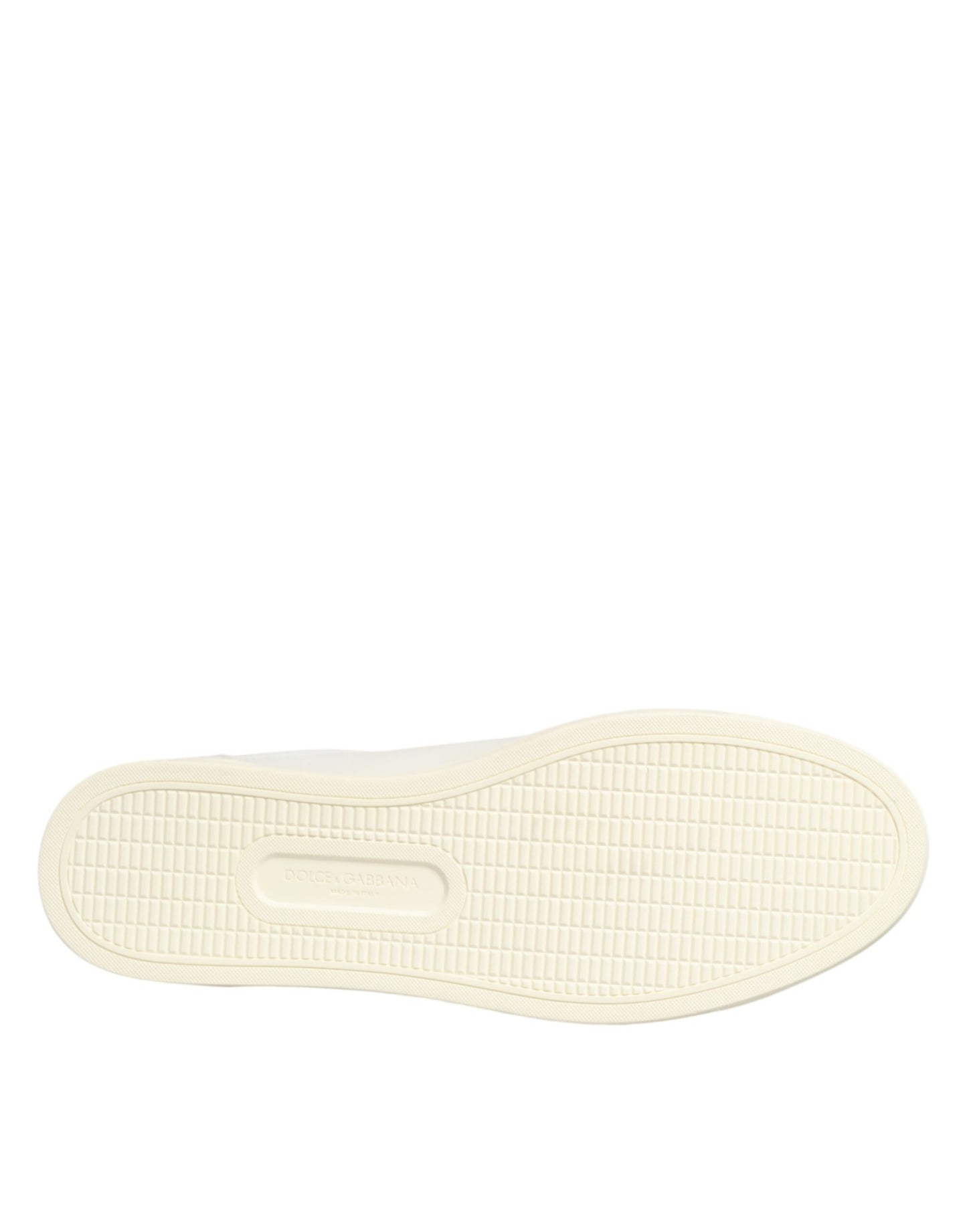 Dolce & Gabbana White Leather Heart Embellished Sneakers Shoes Dolce & Gabbana