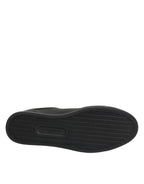 Dolce & Gabbana Black Leather Heart Embellished Sneakers Shoes - Eljoys Fashion 