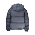 Tommy Hilfiger men's blue polyester jacket with a zip front and logo detail, suitable for casual wear.