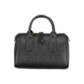 Mario Valentino Nero polyurethane women's bag featuring a sleek design with top handles and subtle logo details.