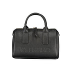 Mario Valentino Nero polyurethane women's bag featuring a sleek design with top handles and subtle logo details.