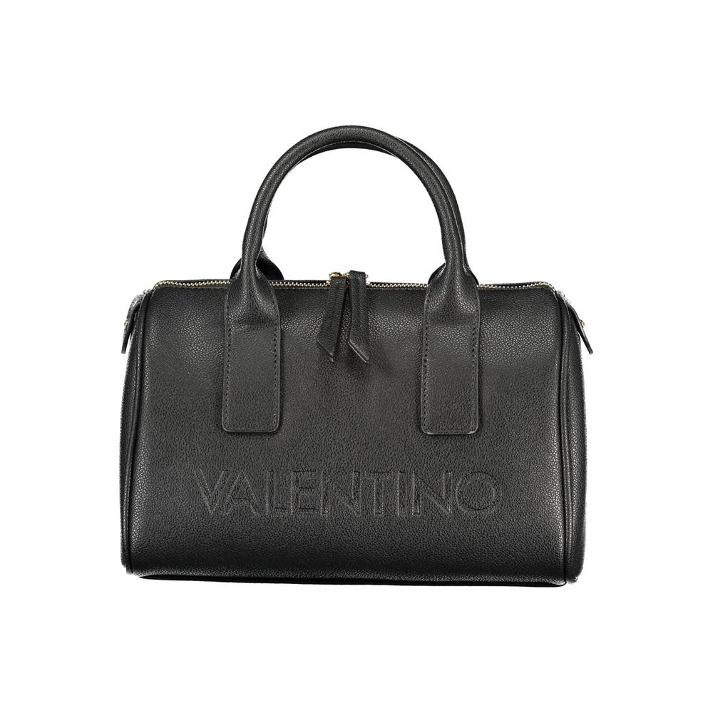 Mario Valentino Nero polyurethane women's bag featuring a sleek design with top handles and subtle logo details.