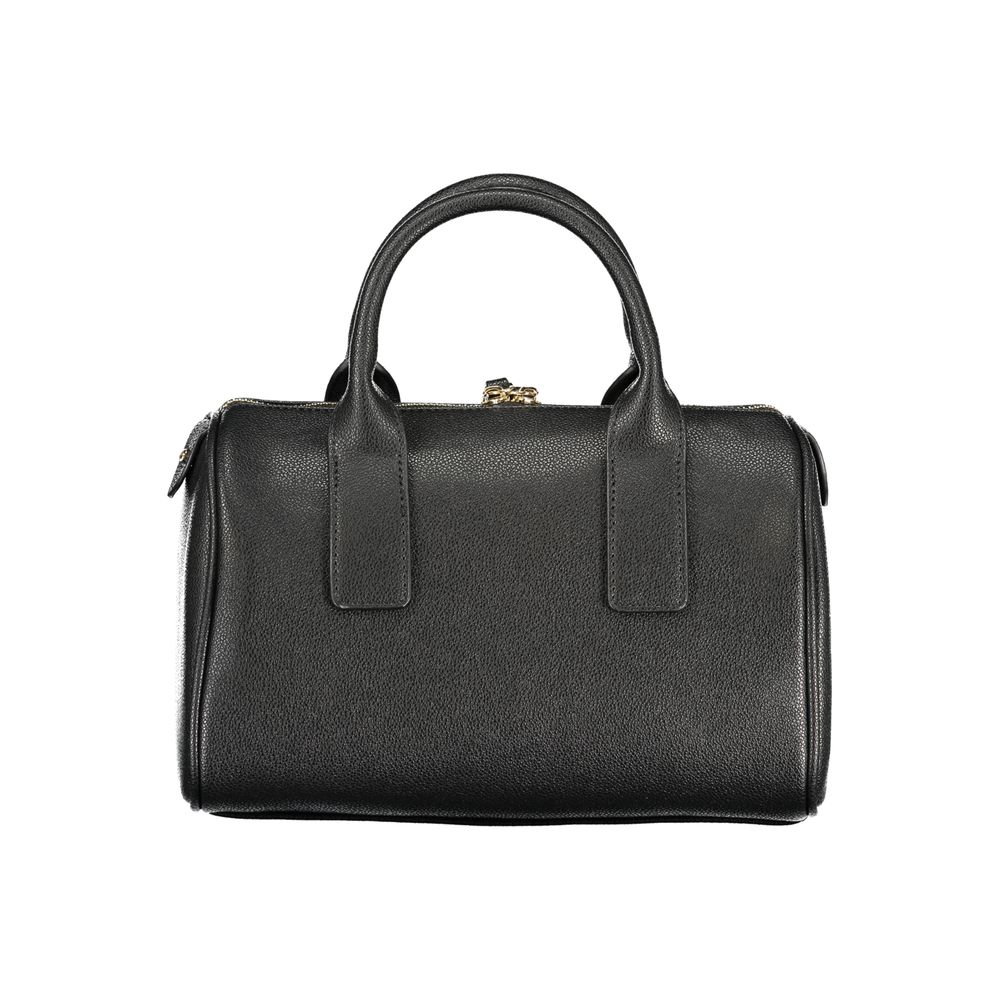 Mario Valentino Nero polyurethane women's bag with sleek design and silver hardware, stylish accessory for everyday use.