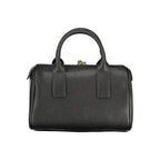Mario Valentino Nero polyurethane women's bag with sleek design and silver hardware, stylish accessory for everyday use.