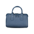 Mario Valentino women's blue polyurethane bag with sleek design and shoulder strap, stylish accessory for everyday use.