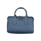 Mario Valentino women's blue polyurethane bag with sleek design and shoulder strap, stylish accessory for everyday use.