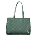 Mario Valentino Verde polyurethane women's bag with sleek design and adjustable strap, featuring a spacious interior and modern style.