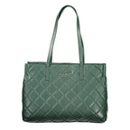 Mario Valentino Verde polyurethane women's bag with sleek design and adjustable strap, featuring a spacious interior and modern style.