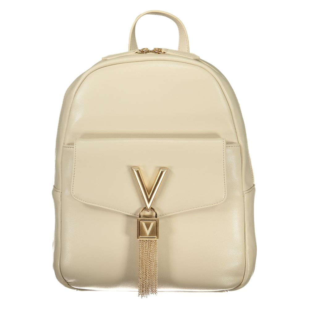 Mario Valentino Beige Polyurethane Women's Backpack - Eljoys Fashion 