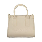 Beige Mario Valentino women's polyurethane bag with stylish design, featuring a sleek and versatile look for everyday use.