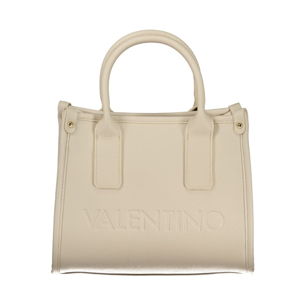 Beige Mario Valentino women's polyurethane bag with stylish design, featuring a sleek and versatile look for everyday use.