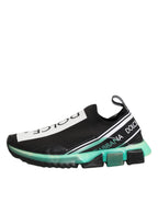 Dolce & Gabbana Black Slip On Sorrento Men Sneakers Shoes