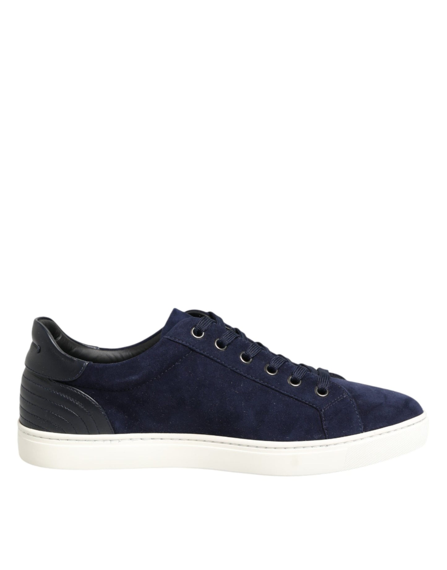 Dolce & Gabbana Blue Leather Suede Low Top Sneakers Shoes Dolce & Gabbana