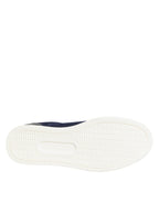 Dolce & Gabbana Blue Leather Suede Low Top Sneakers Shoes - Eljoys Fashion 