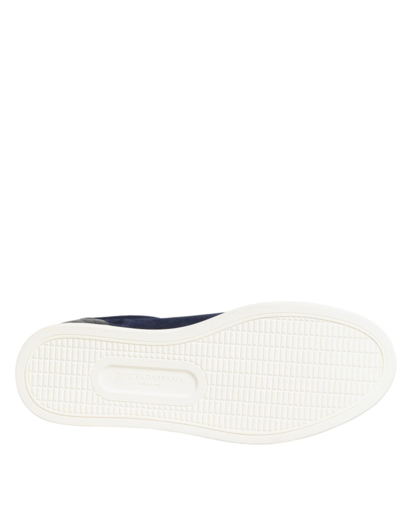 Dolce & Gabbana Blue Leather Suede Low Top Sneakers Shoes Dolce & Gabbana