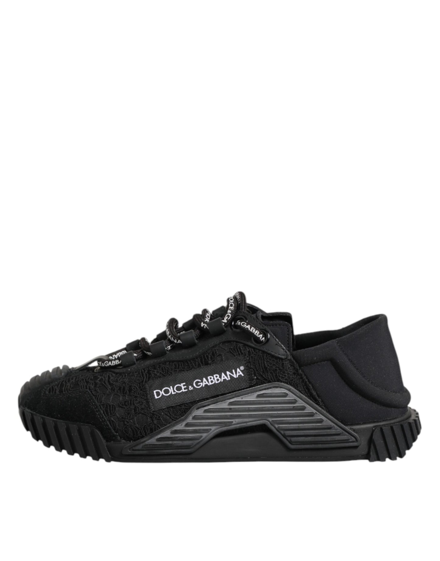 Dolce & Gabbana Black Logo Lace Low Top NS1 Sneakers Shoes Dolce & Gabbana