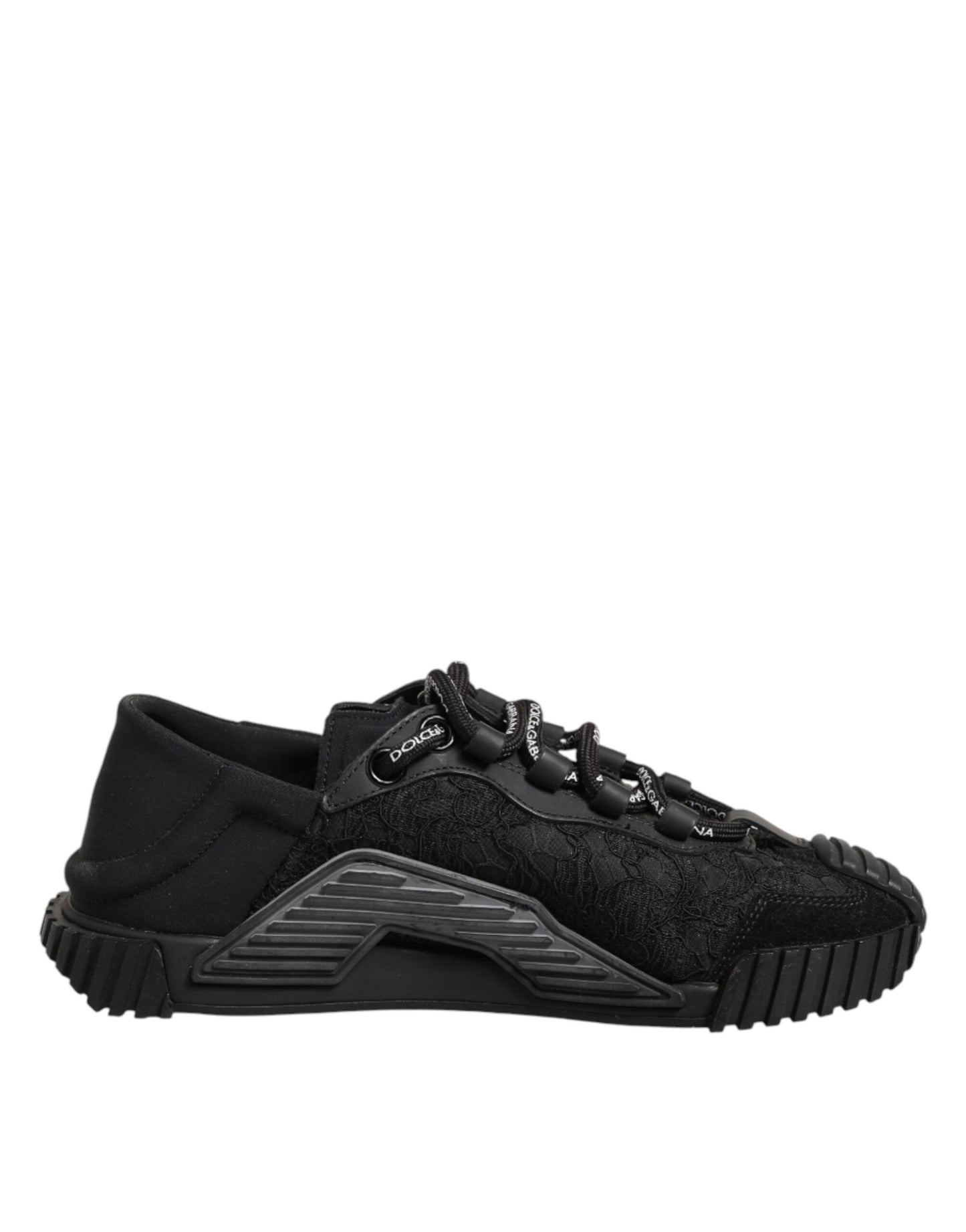 Dolce & Gabbana Black Logo Lace Low Top NS1 Sneakers Shoes Dolce & Gabbana