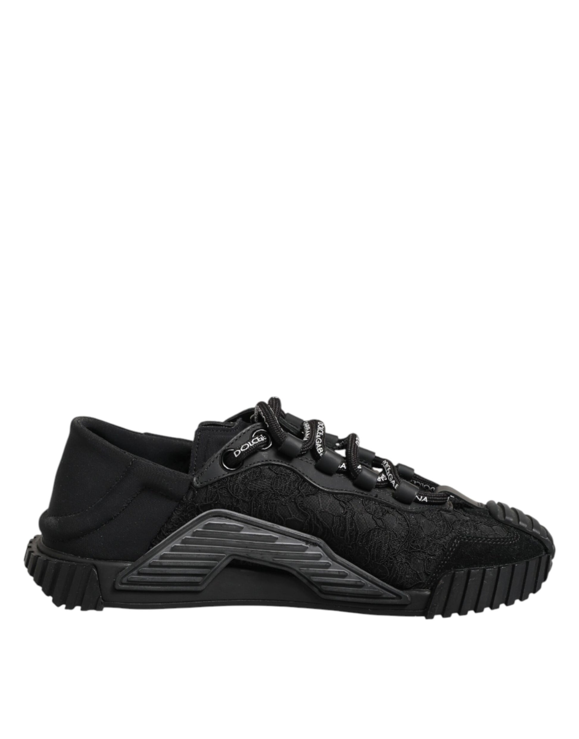 Dolce & Gabbana Black Logo Lace Low Top NS1 Sneakers Shoes Dolce & Gabbana