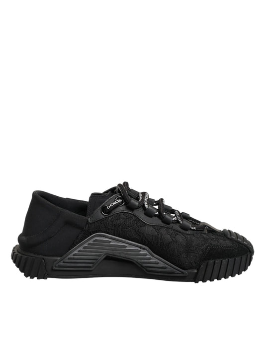 Dolce & Gabbana Black Logo Lace Low Top NS1 Sneakers Shoes Dolce & Gabbana