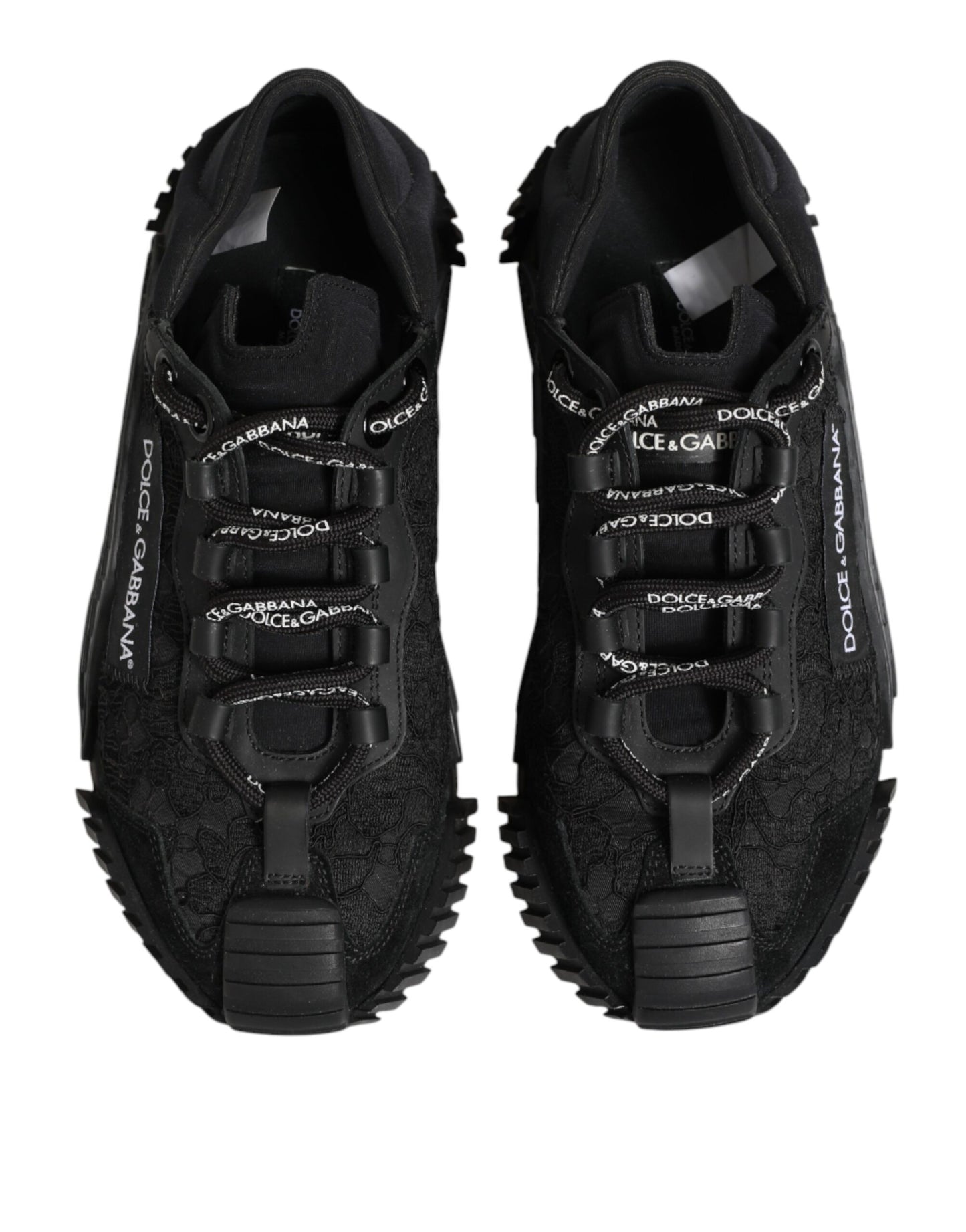 Dolce & Gabbana Black Logo Lace Low Top NS1 Sneakers Shoes Dolce & Gabbana