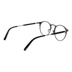 Black metal glasses frames by Tod's with sleek, modern design, featuring thin metal construction and clear lenses.