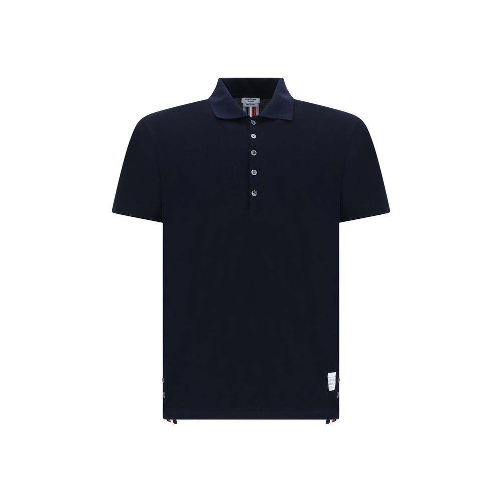Thom Browne Blue Cotton Polo Shirt Thom Browne