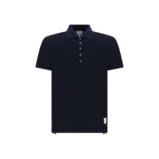 Thom Browne Blue Cotton Polo Shirt Thom Browne
