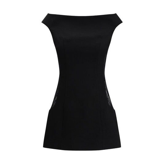 Marine Serre Black Wool Casual Dress