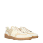 Valentino Garavani beige fabric low top sneakers with white soles and subtle branding, stylish and comfortable casual footwear