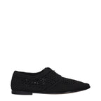 Black Dolce & Gabbana fabric oxfords and derbies with sleek design and polished finish, perfect for formal occasions.