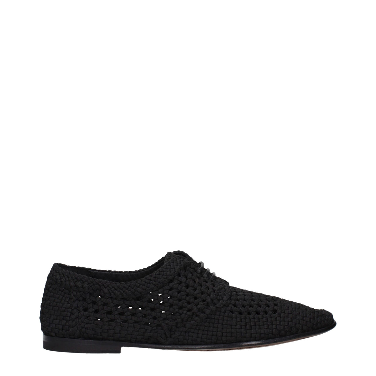 Black Dolce & Gabbana fabric oxfords and derbies with sleek design and polished finish, perfect for formal occasions.