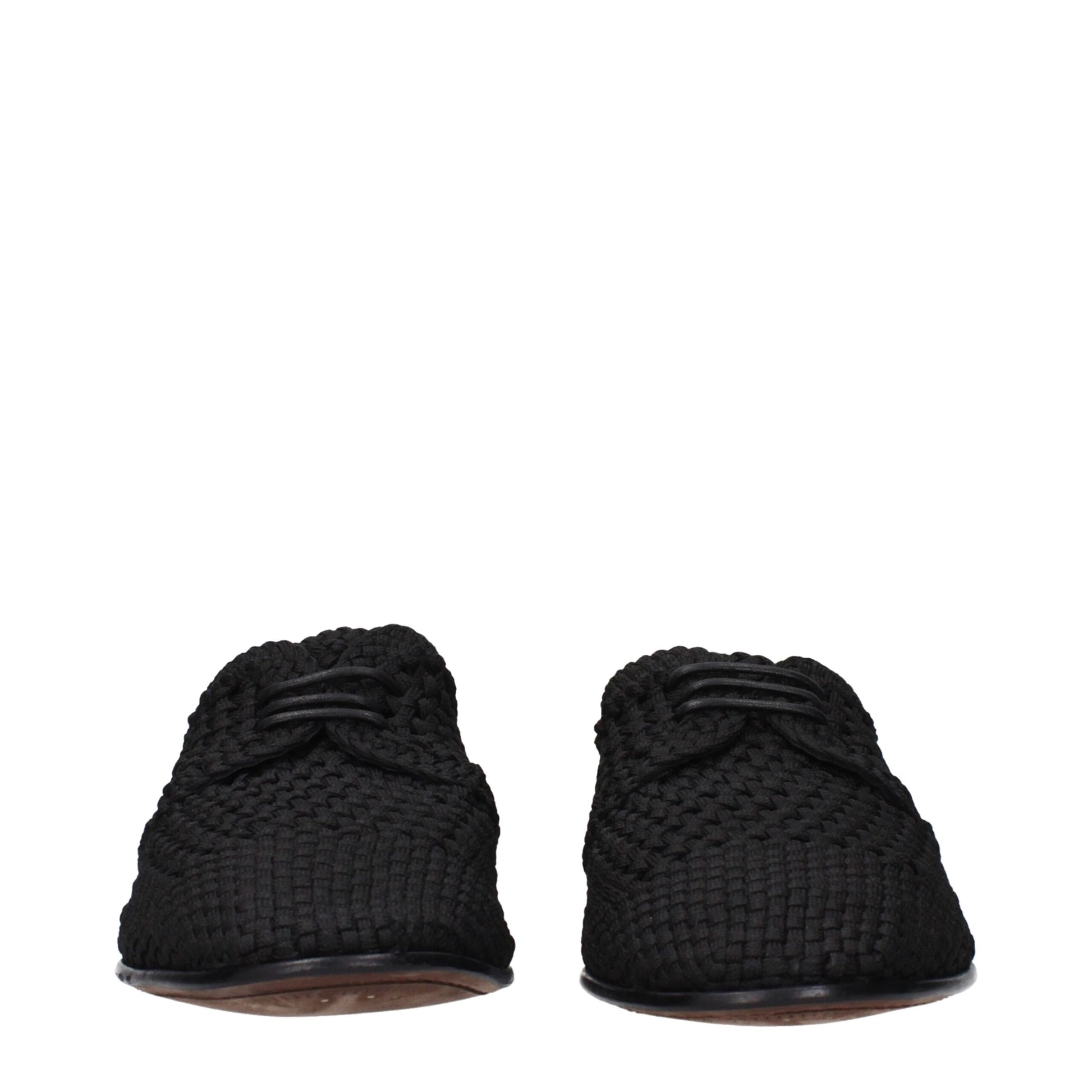 Dolce & Gabbana Black Fabric Oxfords And Derbies Dolce & Gabbana