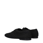 Black fabric Dolce & Gabbana oxford and derby shoes with sleek design and polished finish, perfect for formal wear.