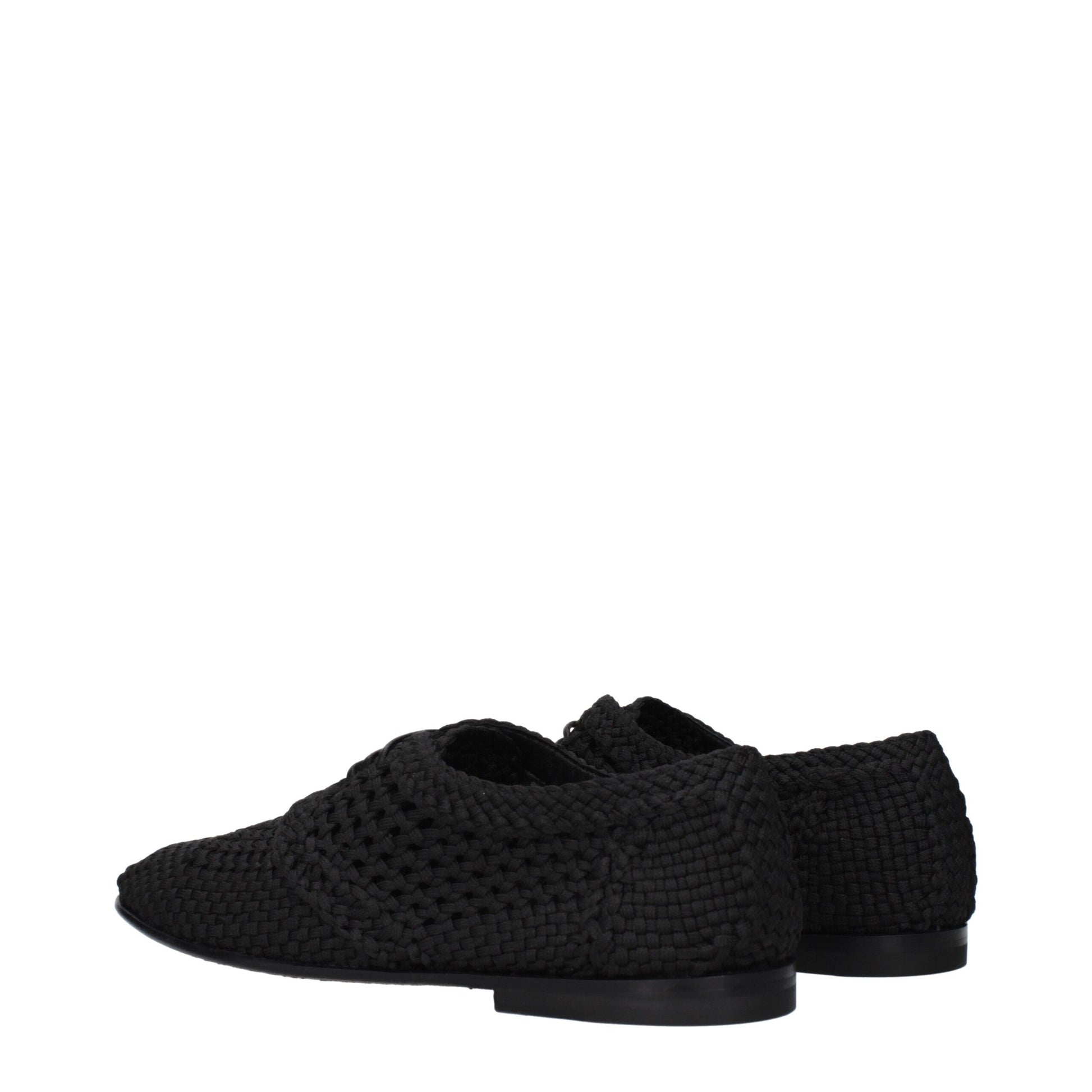 Dolce & Gabbana Black Fabric Oxfords And Derbies Dolce & Gabbana