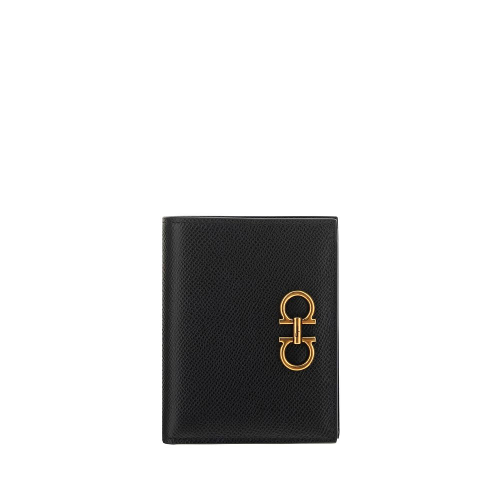 Ferragamo Black Calf Leather Bos Taurus Wallet Ferragamo
