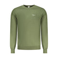 Accademia Militare Verde cotton men's sweater with a crew neck and ribbed cuffs, featuring a classic military-inspired design.