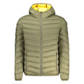 Marina Yachting Verde Poliammide men's jacket displayed on a hanger, showcasing its lightweight design and vibrant green color.