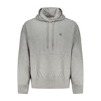 Calvin Klein gray cotton men's sweatshirt with crew neckline and long sleeves, casual and comfortable for everyday wear.