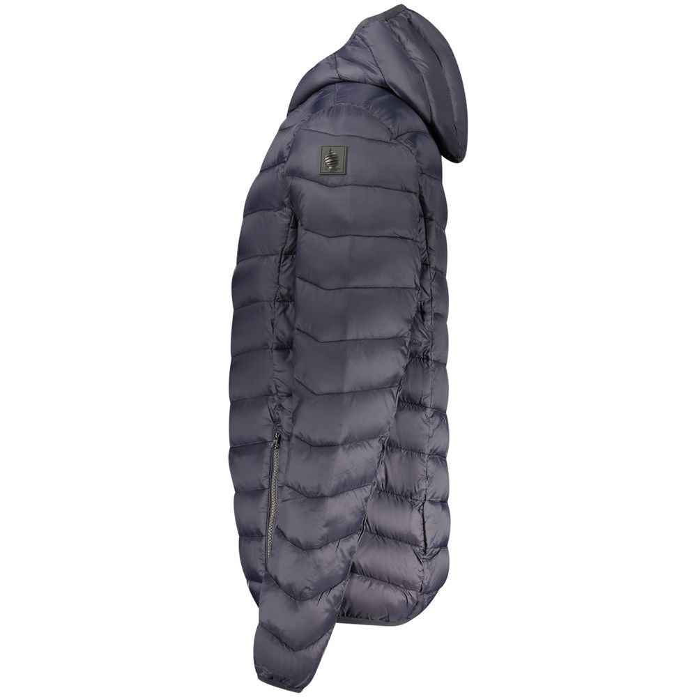 Marina Yachting blue polyamide men's jacket shown on a hanger, featuring a lightweight design and full front zipper.