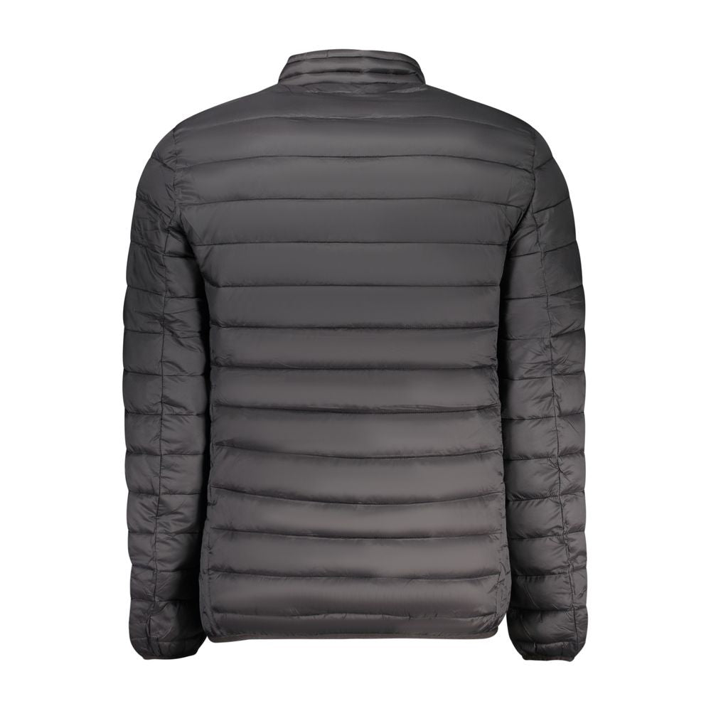 Marina Yachting Nero Poliammide men's jacket with front zipper, standing collar, and sleek navy design.