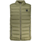 Men's Marina Yachting Verde Poliammide jacket with front zipper, stand collar, and adjustable cuffs, ideal for outdoor sailing.