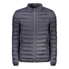 Blue Marina Yachting men's polyamide jacket with a hood, featuring a front zipper and lightweight design for outdoor wear.