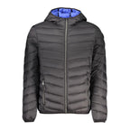 Marina Yachting Nero Poliammide men's jacket displayed on a hanger, showcasing the lightweight, waterproof design and modern style.