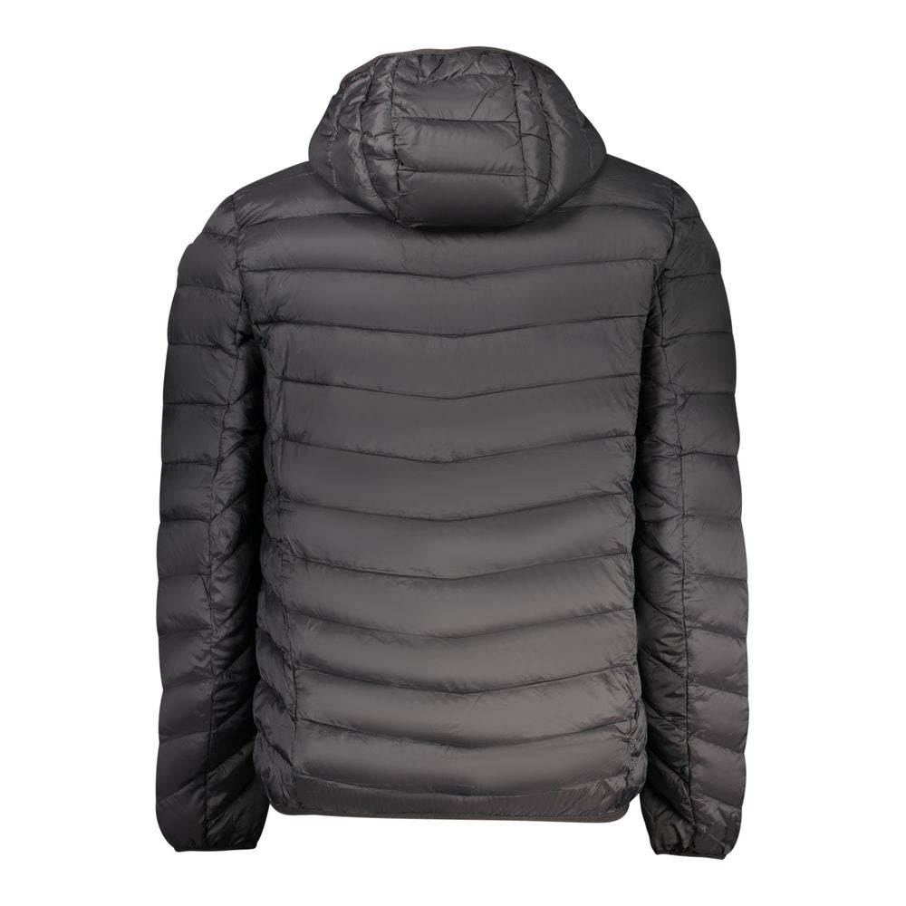 Marina Yachting Nero Poliammide men's jacket shown on a hanger with front view, lightweight and waterproof outdoor apparel.