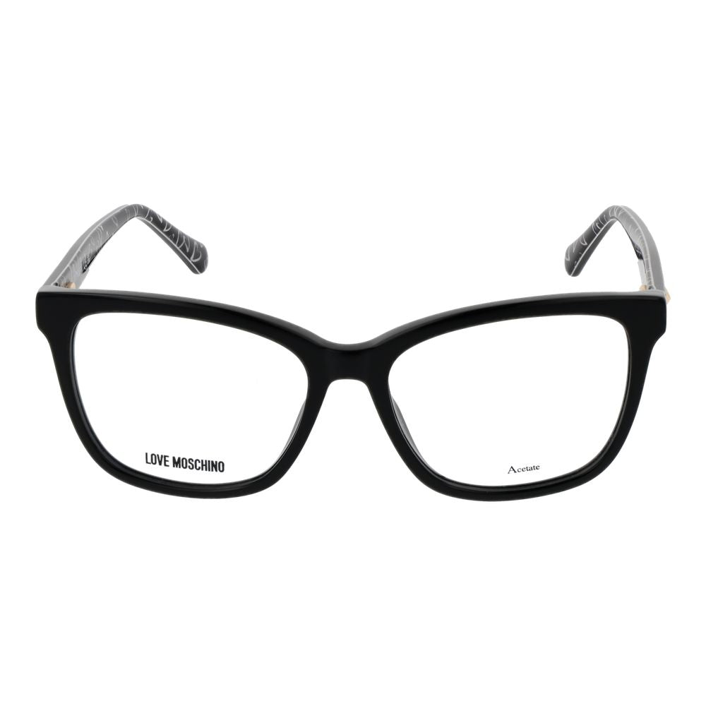 Love Moschino Black Acetate Glasses Frames Love Moschino