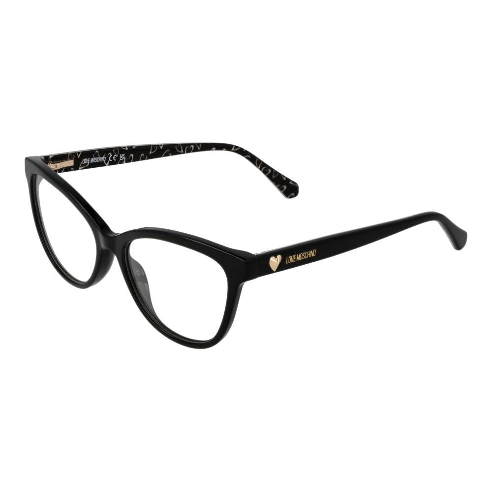 Love Moschino Black Acetate Glasses Frames Love Moschino