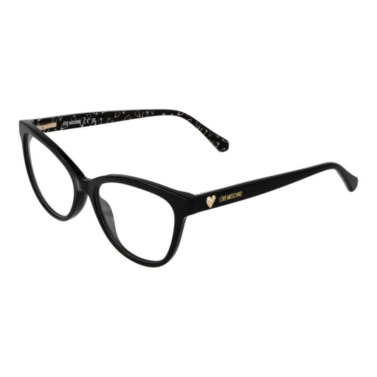 Love Moschino Black Acetate Glasses Frames Love Moschino