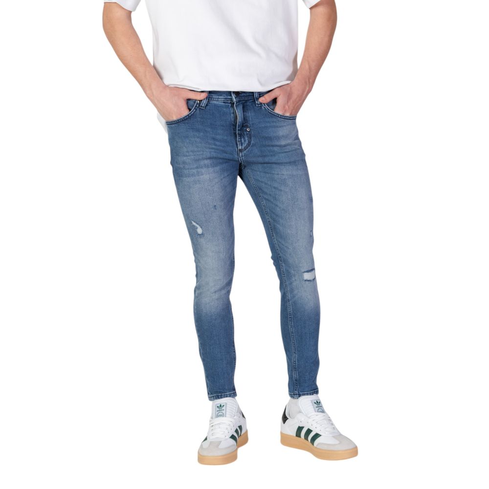Antony Morato Blue Cotton Skinny Jeans - Eljoys Fashion 