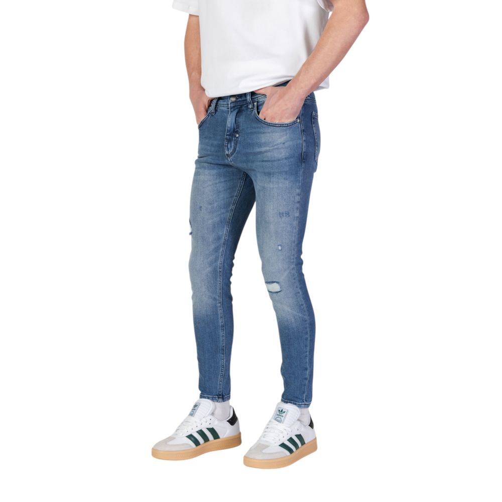 Antony Morato Blue Cotton Skinny Jeans - Eljoys Fashion 